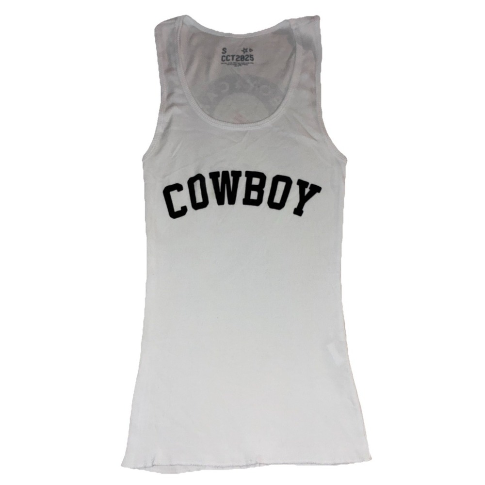 Beyonce Tank Top Women's S White Rib Official Merch 2025 Cowboy Carter‎ Tour NEW